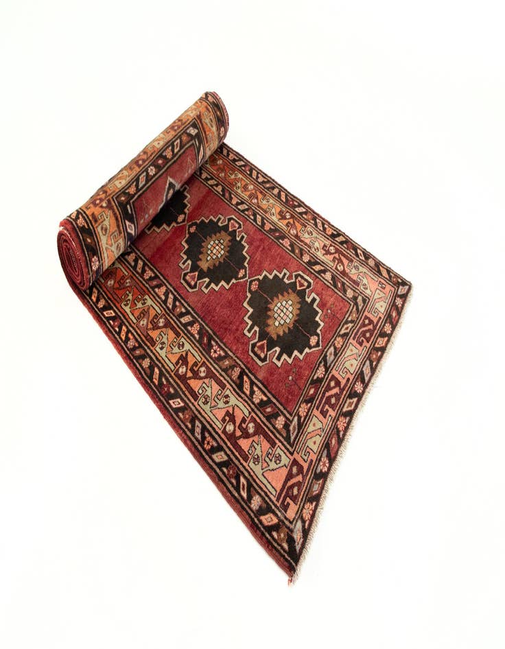 Detail image of  3' 7 x 12' 8  Hand Knotted Gholtogh Persian Wool Runner Rug