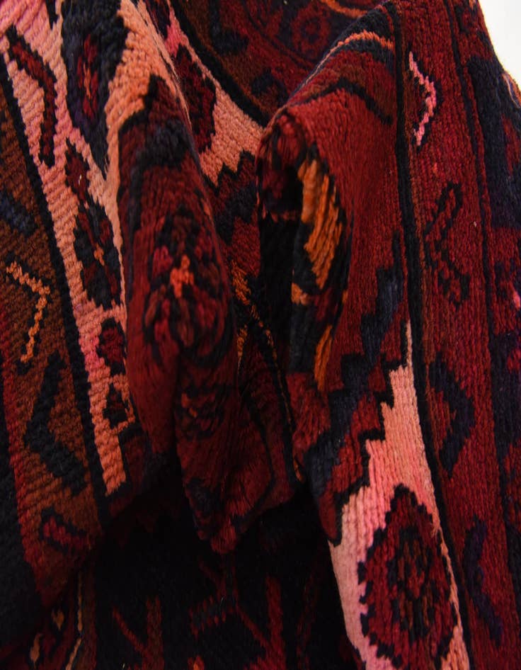 Detail image of 4' 10 x 9' 7 Hand Knotted Hamedan Persian Wool Runner Rug