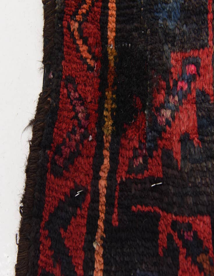 Detail image of 4' 10 x 9' 7 Hand Knotted Hamedan Persian Wool Runner Rug