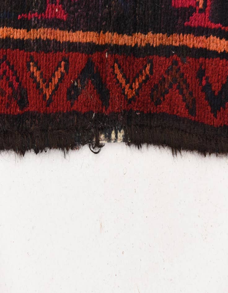 Detail image of 4' 10 x 9' 7 Hand Knotted Hamedan Persian Wool Runner Rug