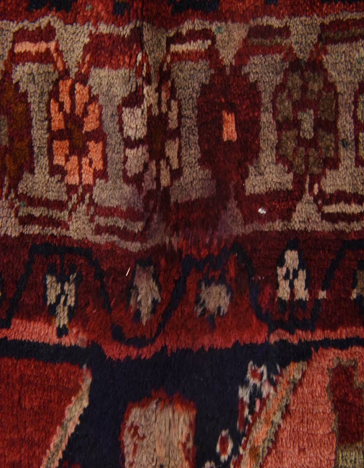 Detail image of  5' x 9' 8  Hand Knotted Hamedan Persian Wool Runner Rug