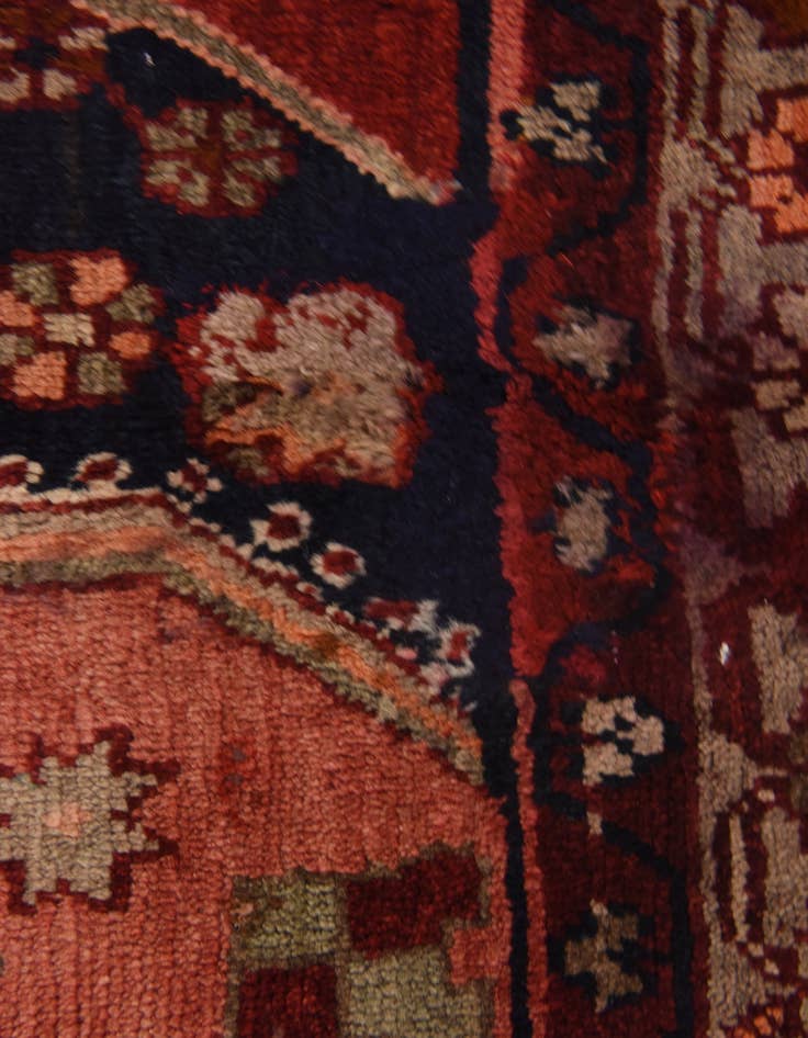 Detail image of  5' x 9' 8  Hand Knotted Hamedan Persian Wool Runner Rug