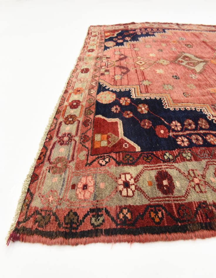 Detail image of  5' x 9' 8  Hand Knotted Hamedan Persian Wool Runner Rug