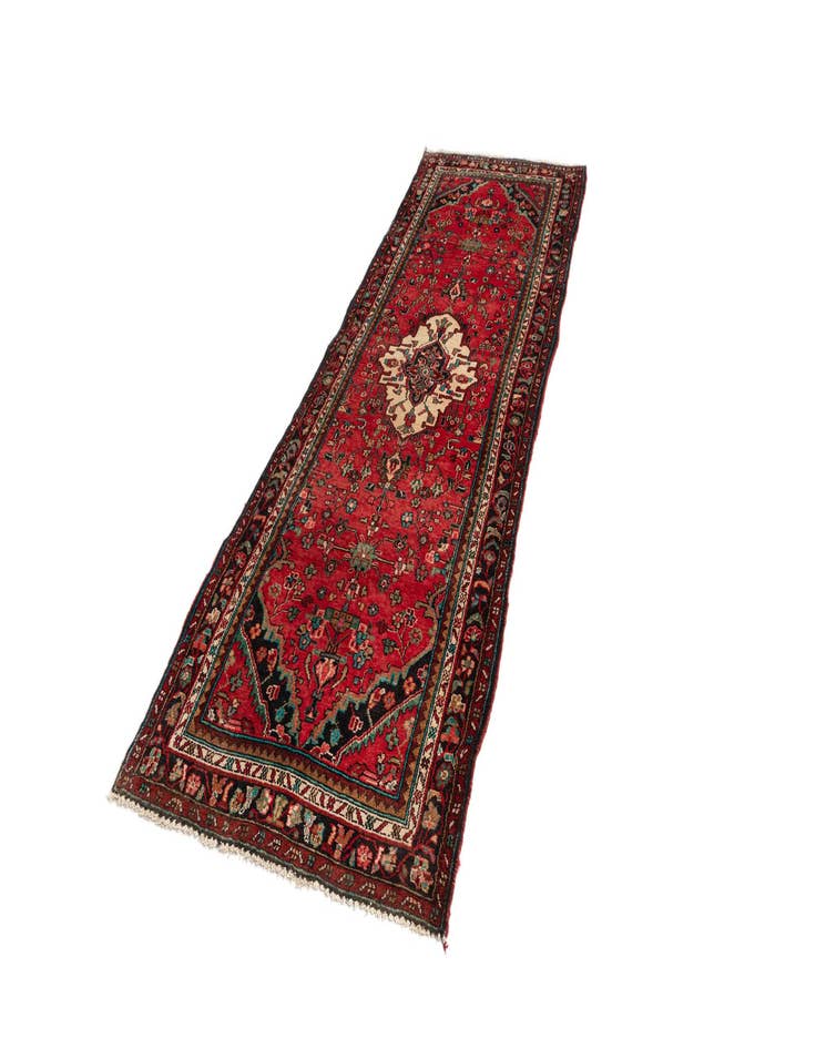 Detail image of  3' 6 x 9' 11 Hamedan Wool Runner Rug