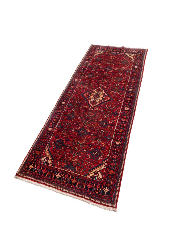 Detail image of  4' 11 x 9' 9 Hamedan Wool Runner Rug