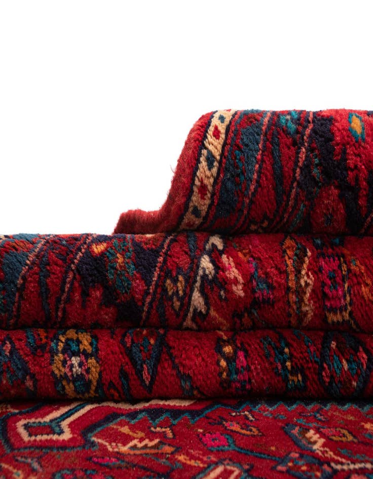 Detail image of  4' 11 x 9' 9 Hamedan Wool Runner Rug