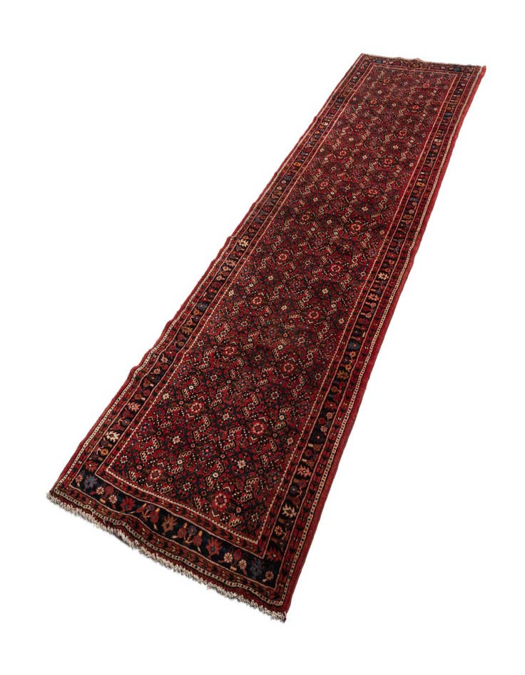 Detail image of  3' 9 x 12' 11 Hamedan Wool Runner Rug