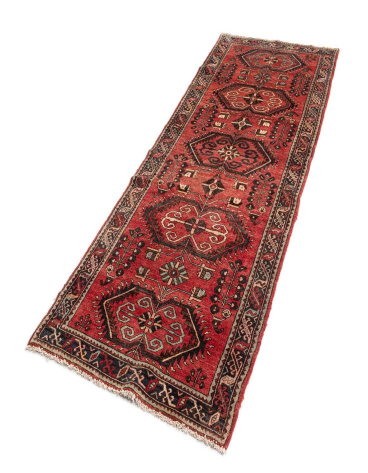 Detail image of  3' 10 x 9' 8 Hamedan Wool Runner Rug