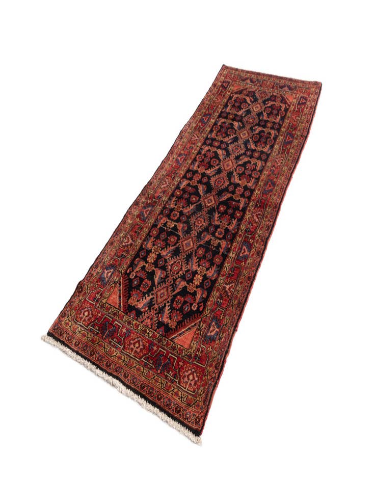 Detail image of  3' 8 x 10' 2 Hamedan Wool Runner Rug