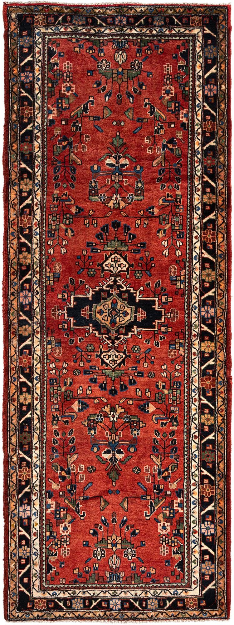  3' 8 x 10' 5 Hamedan Wool Runner Rug