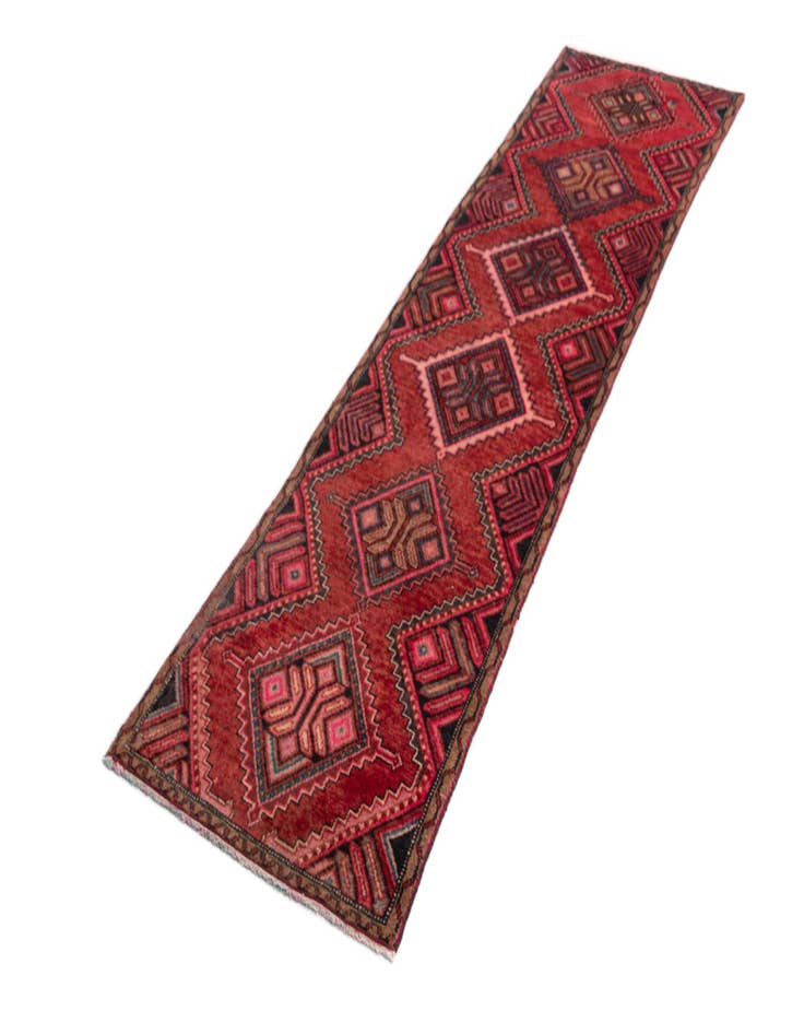 Detail image of  2' 6 x 9' 6 Hamedan Wool Runner Rug