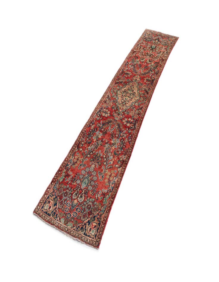 Detail image of  2' 4 x 10' Hamedan Wool Runner Rug