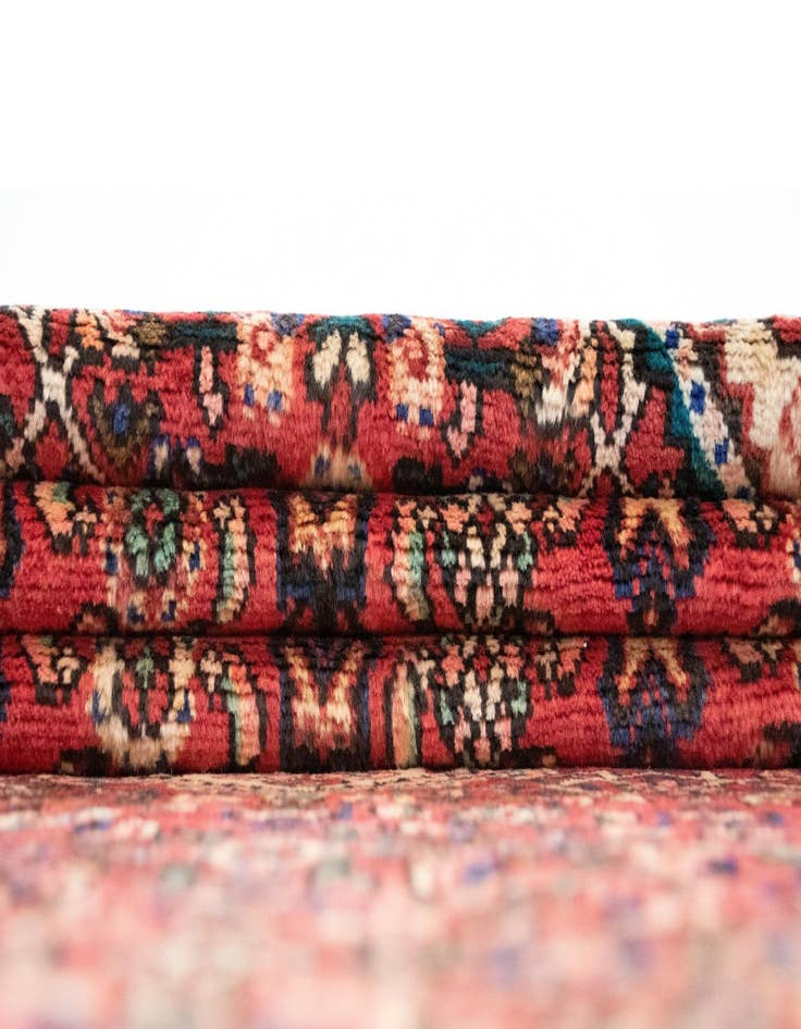 Detail image of  3' 6 x 9' 8  Hand Knotted Hamedan Persian Runner Rug