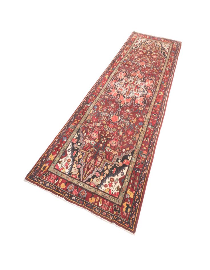Detail image of  4' 5 x 13' 6 Hamedan Runner Rug