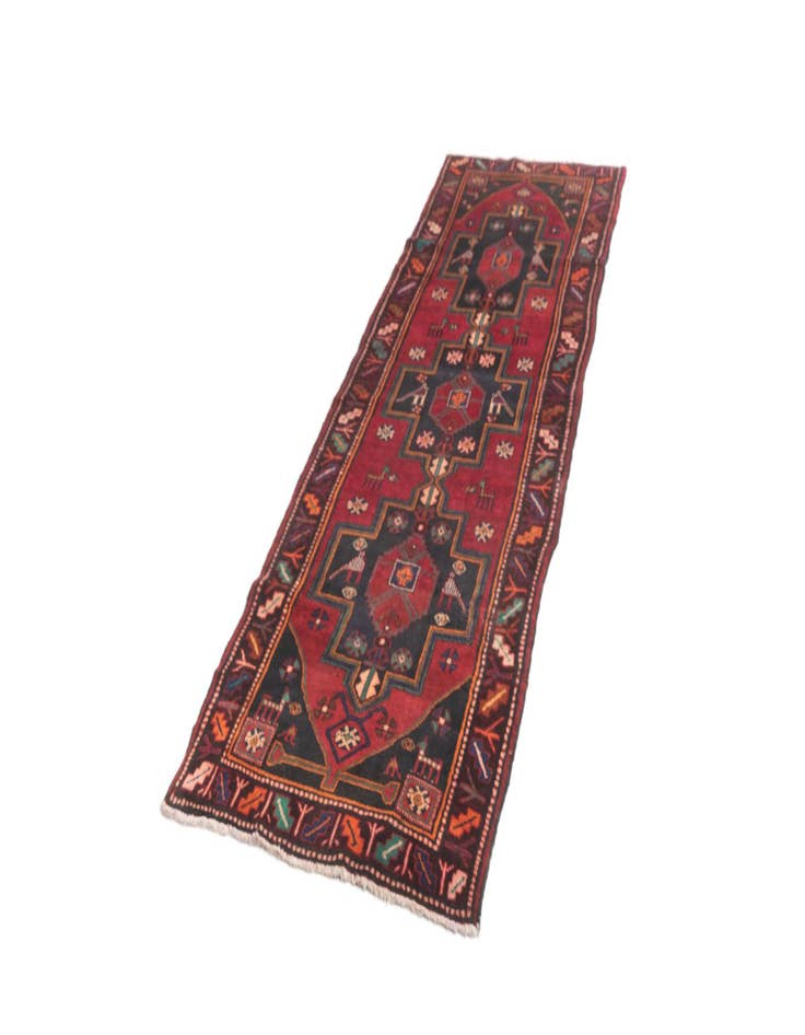 Detail image of  3' 5 x 10' 2 Hamedan Runner Rug