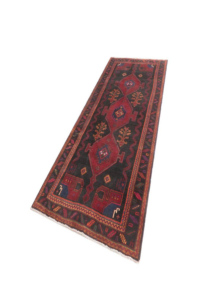 Detail image of  5' x 10' 4 Hamedan Runner Rug