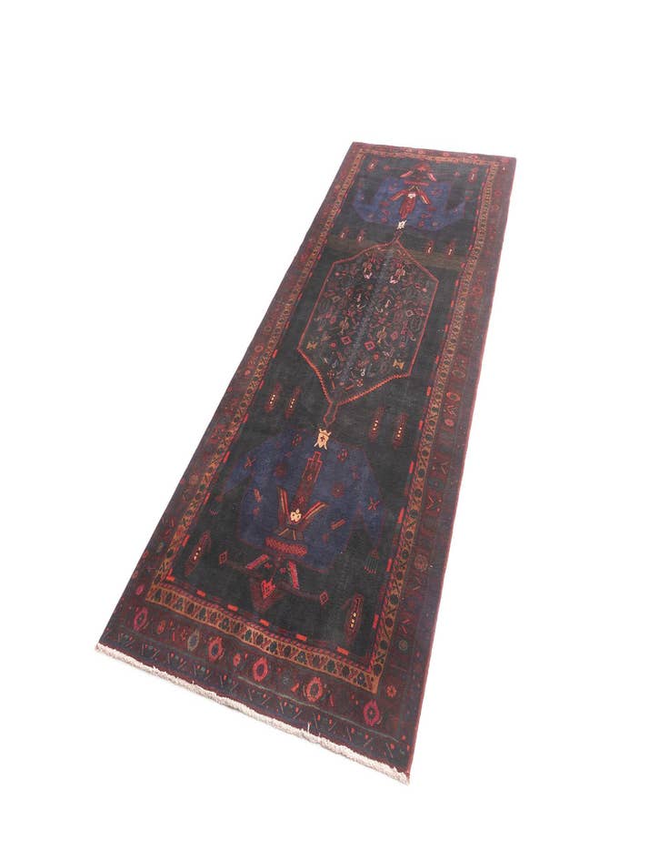 Detail image of  4' 11 x 12' 10 Hamedan Runner Rug