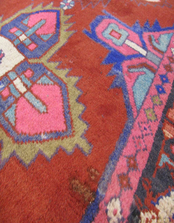 Detail image of  3' 3 x 9' 3  Hand Knotted Hamedan Persian Wool Runner Rug