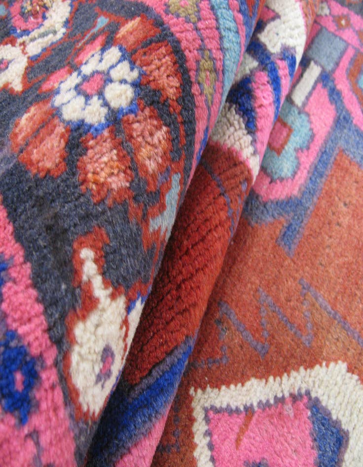 Detail image of  3' 3 x 9' 3  Hand Knotted Hamedan Persian Wool Runner Rug