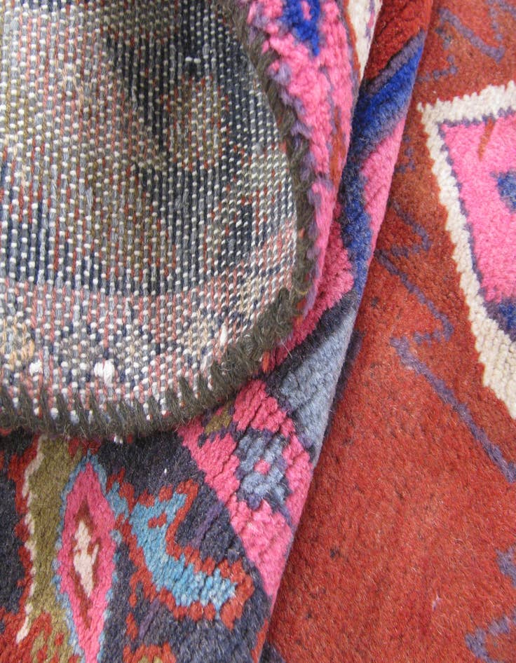 Detail image of  3' 3 x 9' 3  Hand Knotted Hamedan Persian Wool Runner Rug