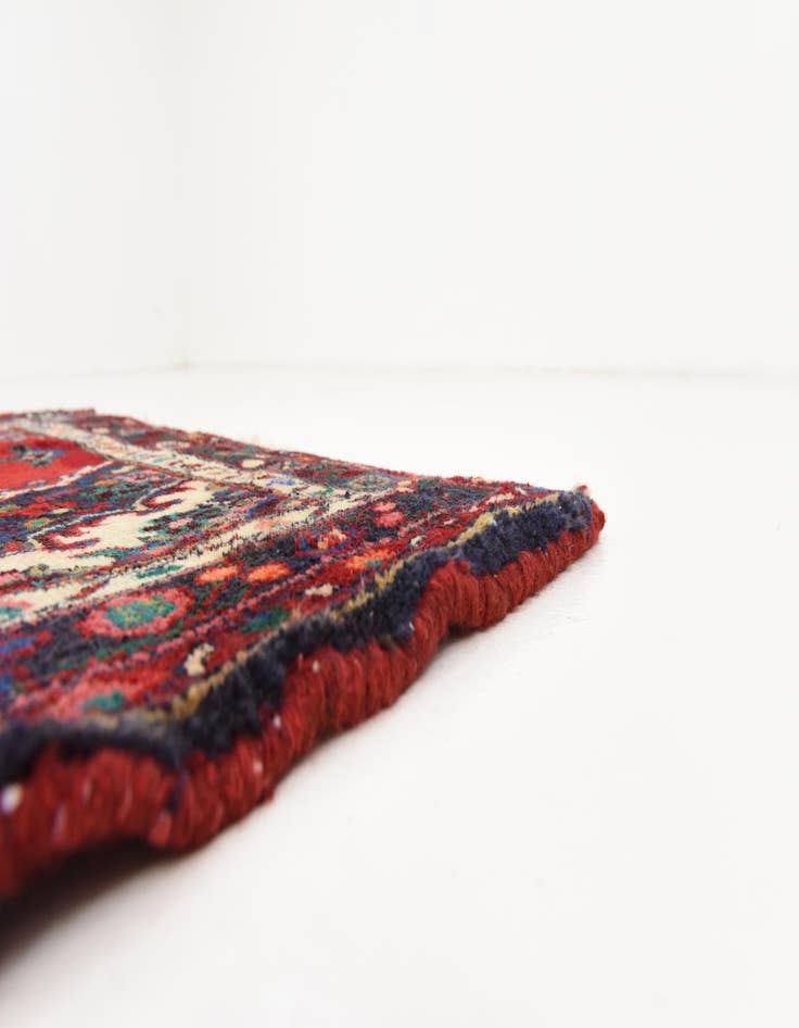 Detail image of  3' 8 x 10'  Hand Knotted Hamedan Persian Wool Runner Rug