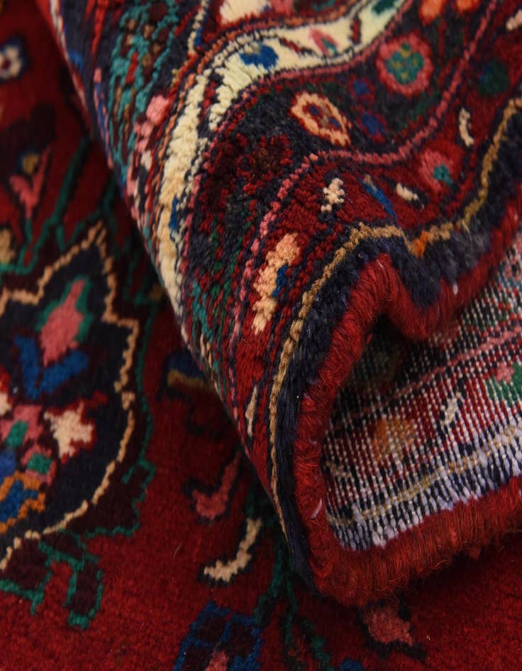 Detail image of  3' 8 x 10'  Hand Knotted Hamedan Persian Wool Runner Rug