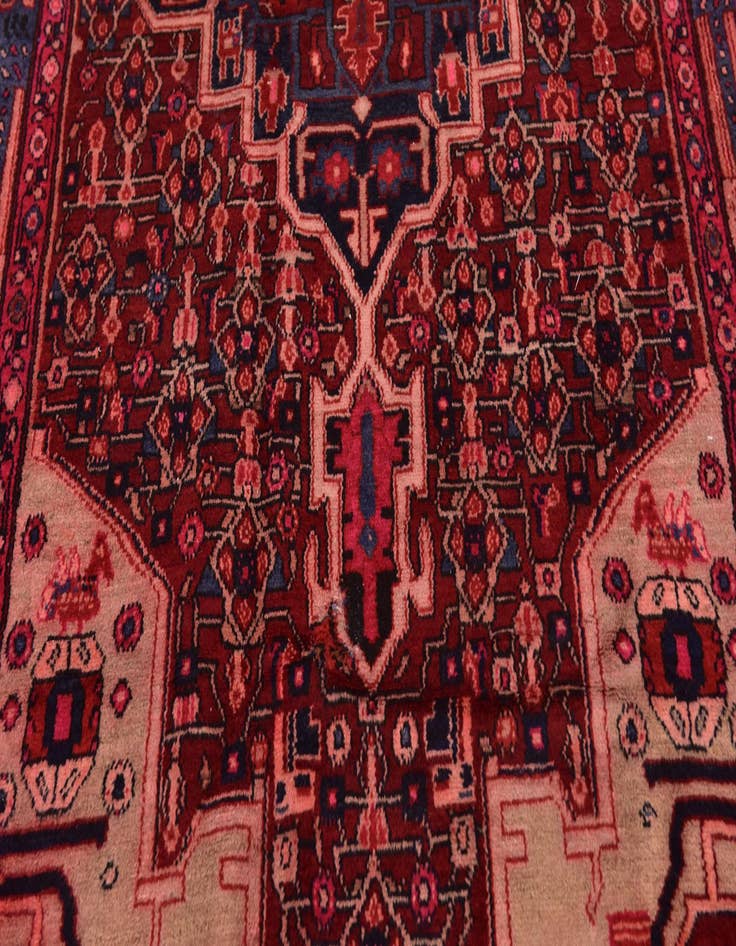 Detail image of  5' 3 x 11' 4  Hand Knotted Hamedan Persian Wool Runner Rug