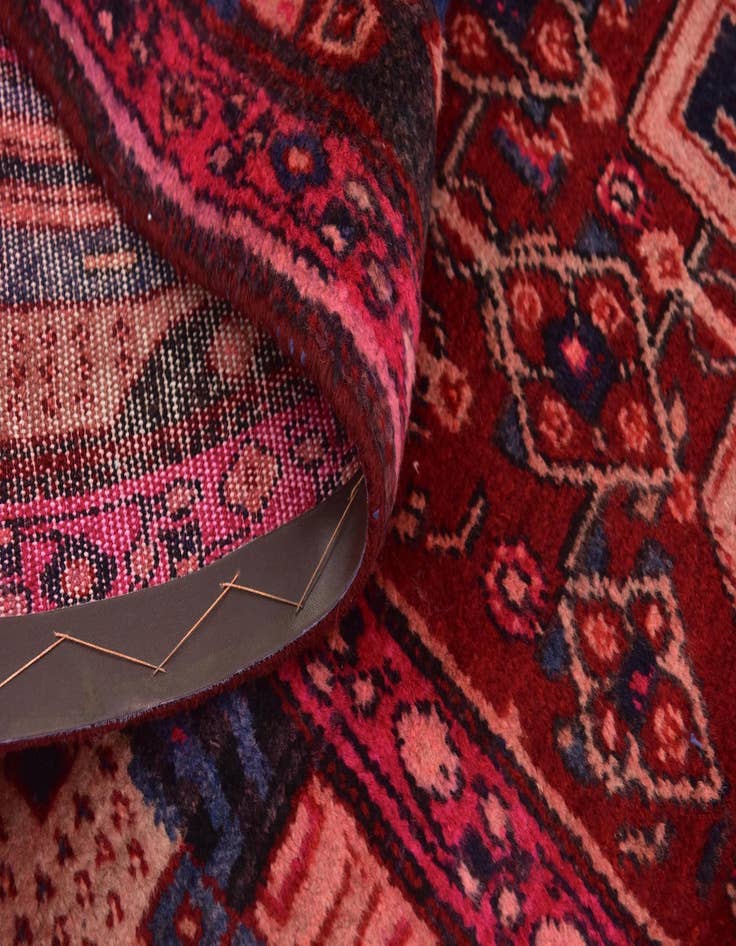 Detail image of  5' 3 x 11' 4  Hand Knotted Hamedan Persian Wool Runner Rug