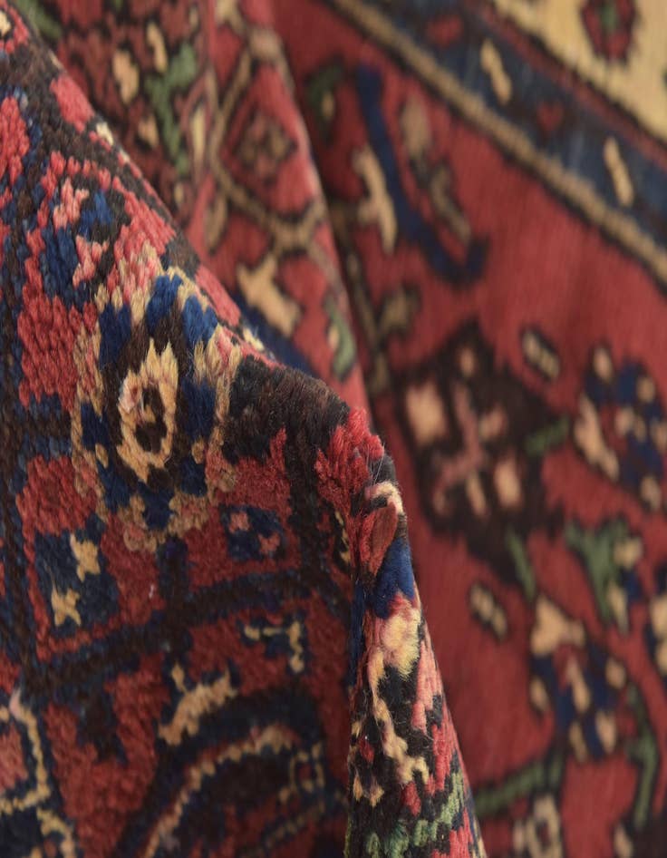 Detail image of  3' 6 x 10' 3  Hand Knotted Hamedan Persian Wool Runner Rug
