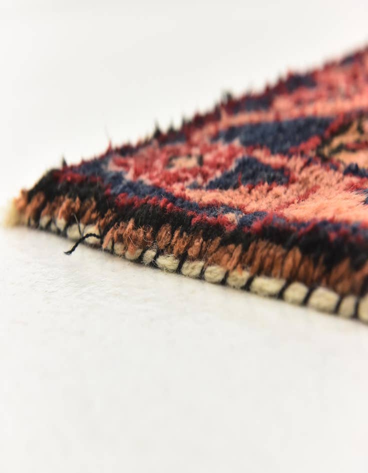 Detail image of  4' 10 x 9' 9  Hand Knotted Hamedan Persian Wool Runner Rug