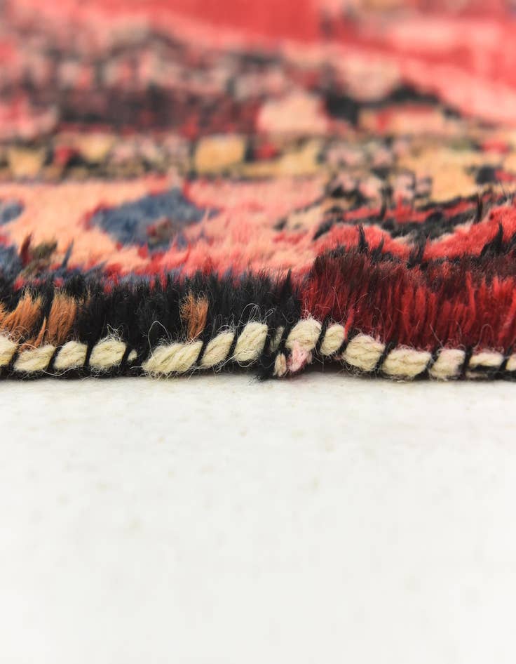 Detail image of  4' 10 x 9' 9  Hand Knotted Hamedan Persian Wool Runner Rug