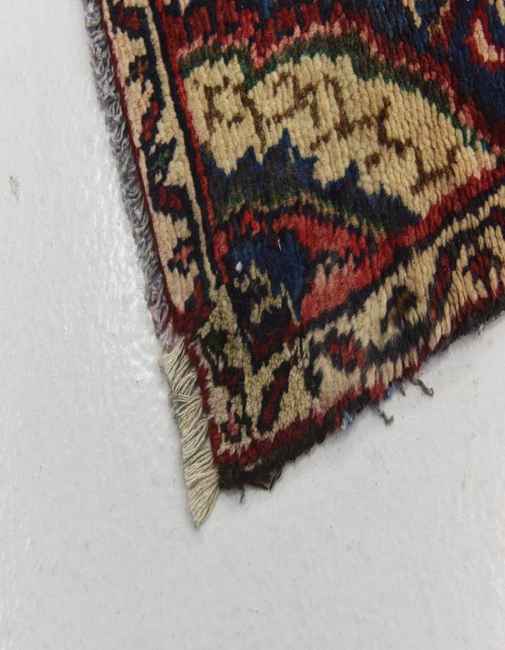 Detail image of  2' 2 x 16'  Hand Knotted Hamedan Persian Wool Runner Rug
