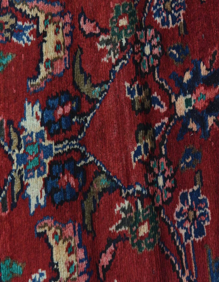 Detail image of  2' 2 x 16'  Hand Knotted Hamedan Persian Wool Runner Rug