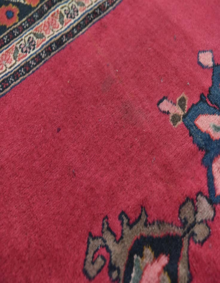 Detail image of  4' x 9' 2  Hand Knotted Hamedan Persian Wool Runner Rug