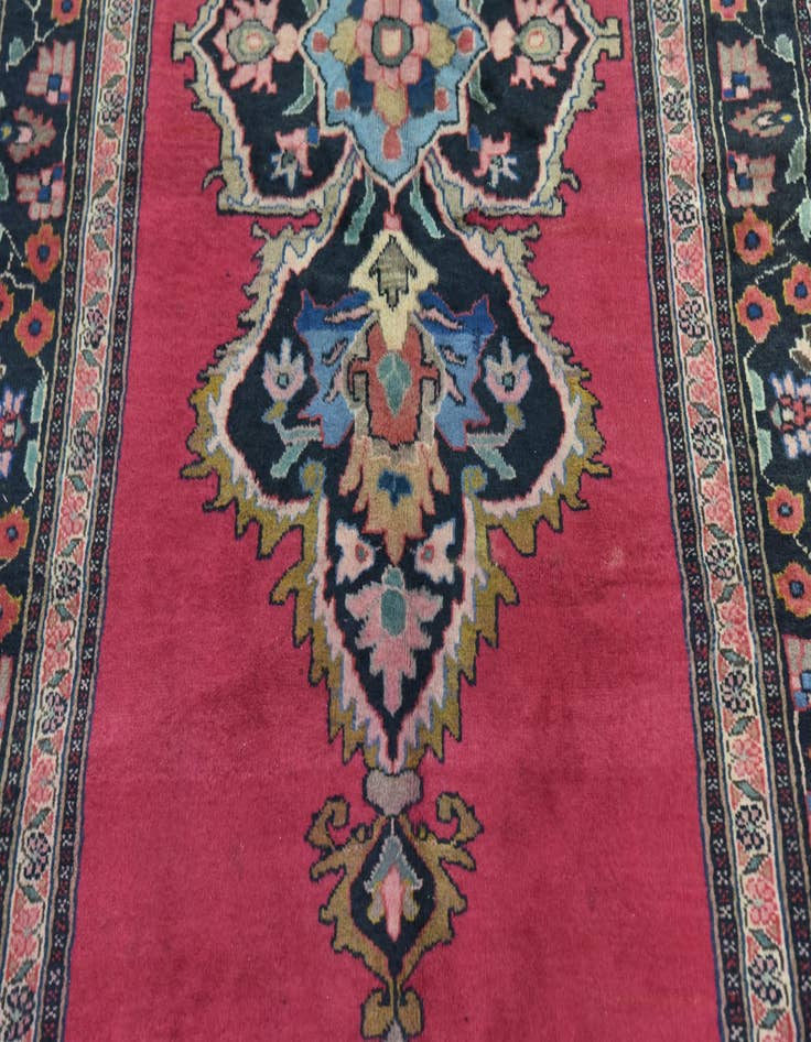 Detail image of  4' x 9' 2  Hand Knotted Hamedan Persian Wool Runner Rug