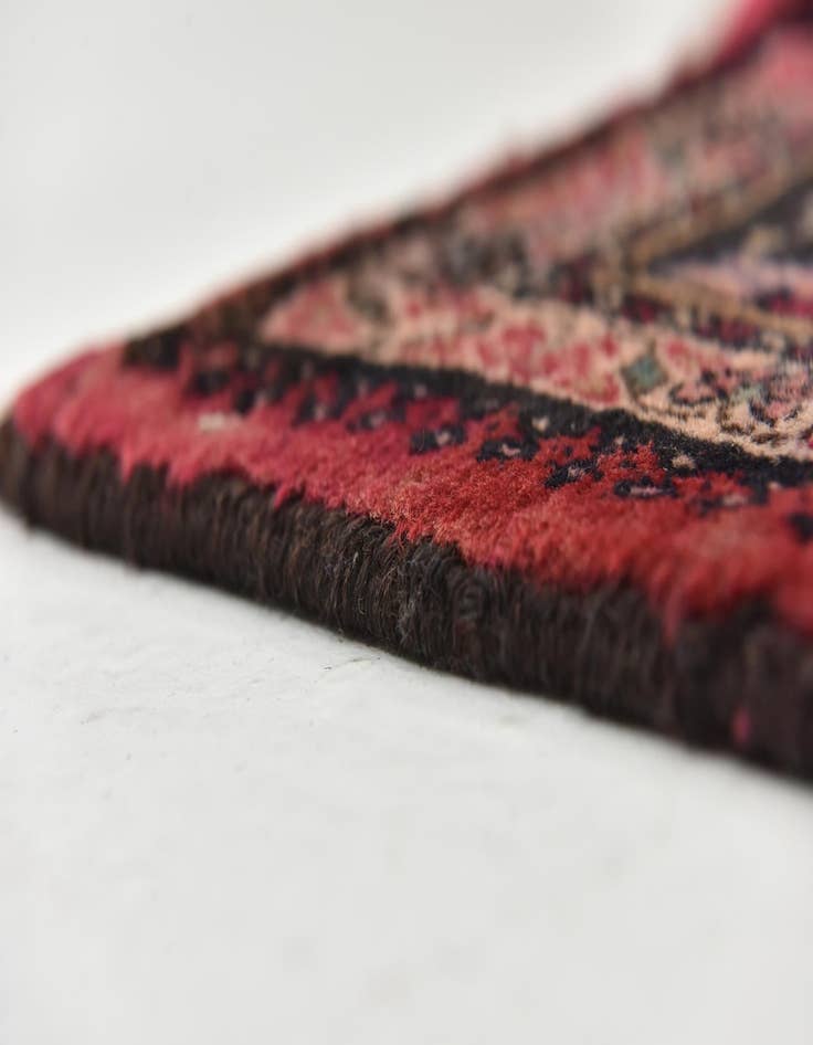 Detail image of  4' x 9' 2  Hand Knotted Hamedan Persian Wool Runner Rug
