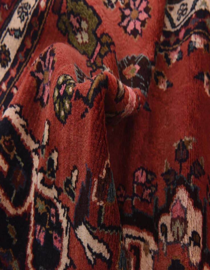 Detail image of  3' 6 x 10' 2  Hand Knotted Hamedan Persian Wool Runner Rug