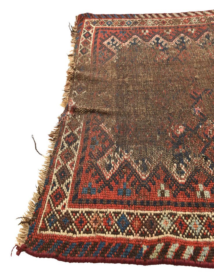 Detail image of  3' x 9' 4  Hand Knotted Hamedan Persian Wool Runner Rug