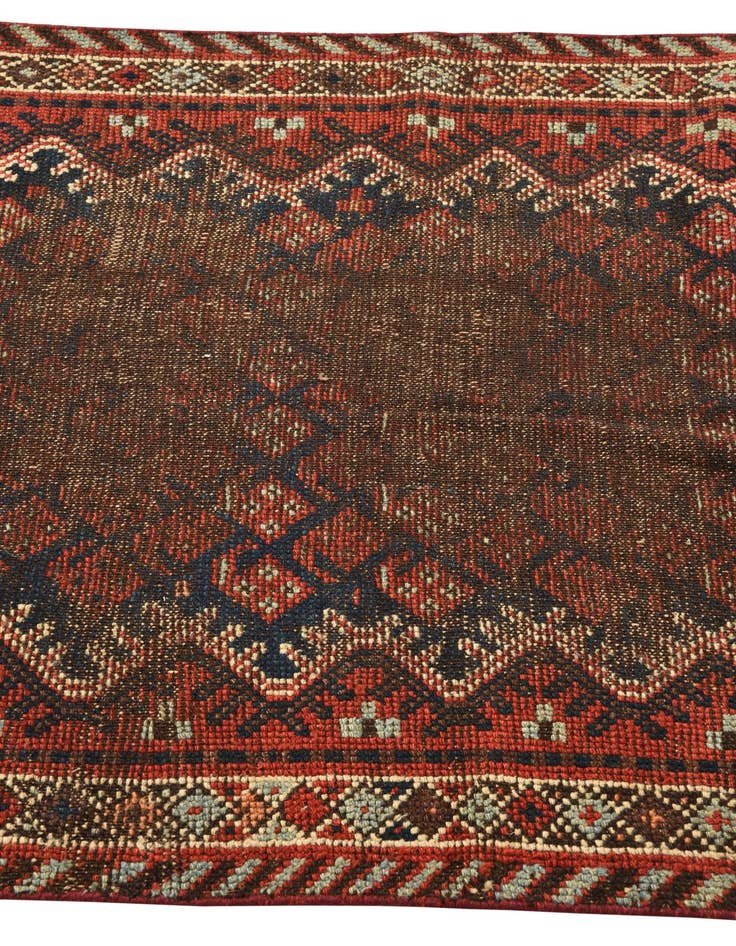 Detail image of  3' x 9' 4  Hand Knotted Hamedan Persian Wool Runner Rug