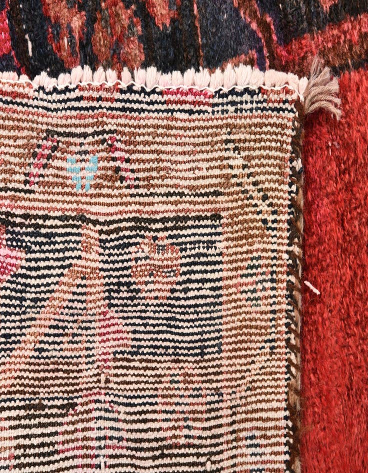 Detail image of  4' 2 x 8' 8  Hand Knotted Hamedan Persian Wool Runner Rug