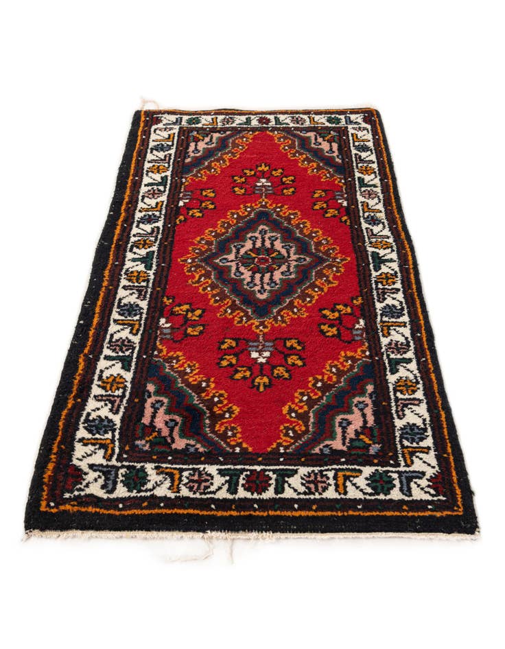 Detail image of  2' 1 x 4'  Hand Knotted Hamedan Wool Runner Rug