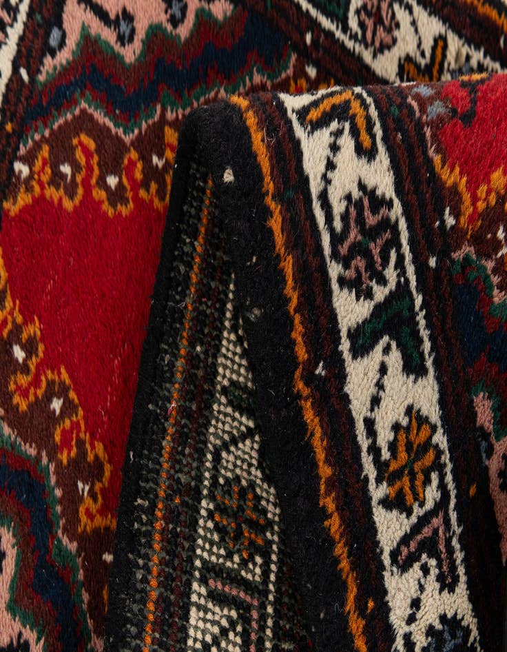 Detail image of  2' 1 x 4'  Hand Knotted Hamedan Wool Runner Rug