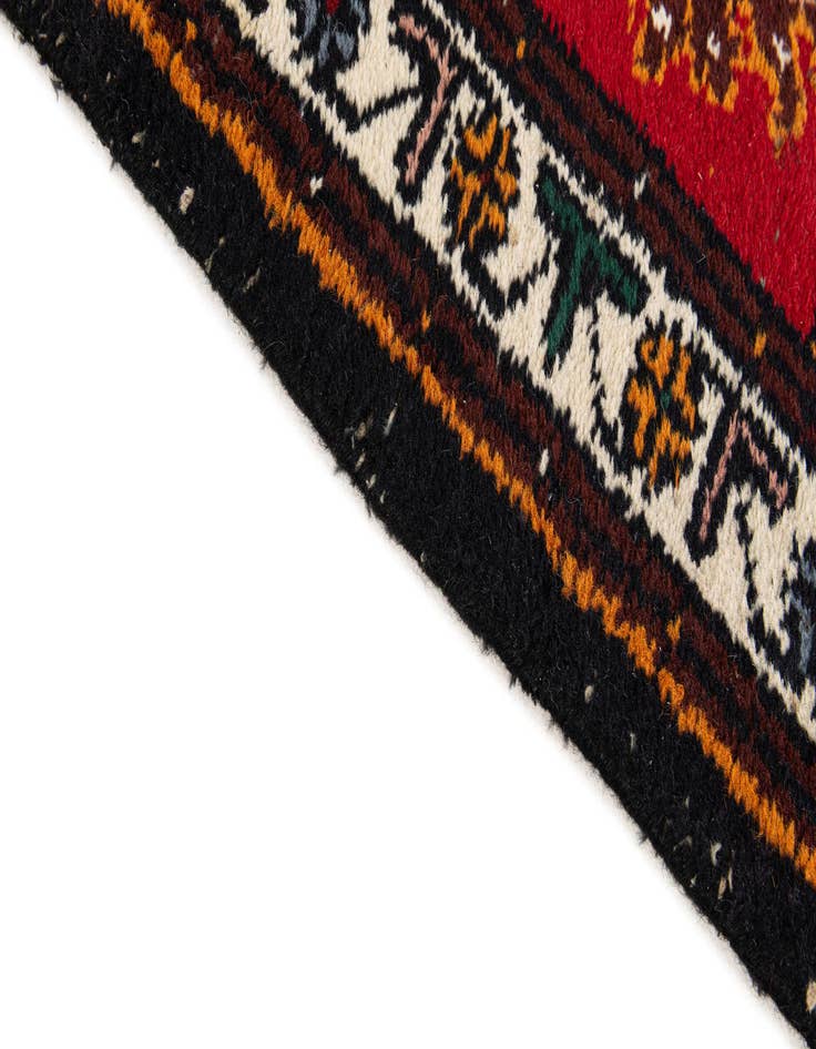 Detail image of  2' 1 x 4'  Hand Knotted Hamedan Wool Runner Rug