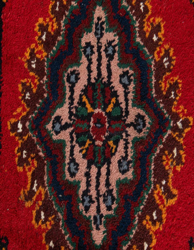 Detail image of  2' 1 x 4'  Hand Knotted Hamedan Wool Runner Rug