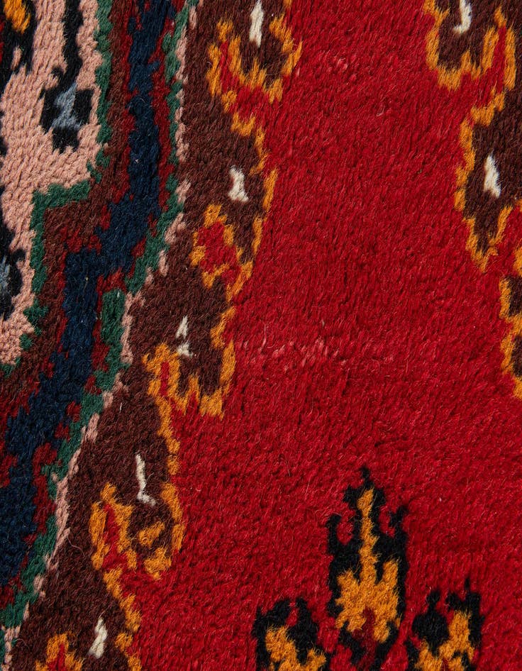 Detail image of  2' 1 x 4'  Hand Knotted Hamedan Wool Runner Rug