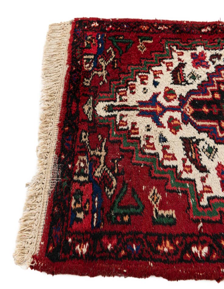 Detail image of  2' 1 x 4' 1  Hand Knotted Hamedan Wool Runner Rug