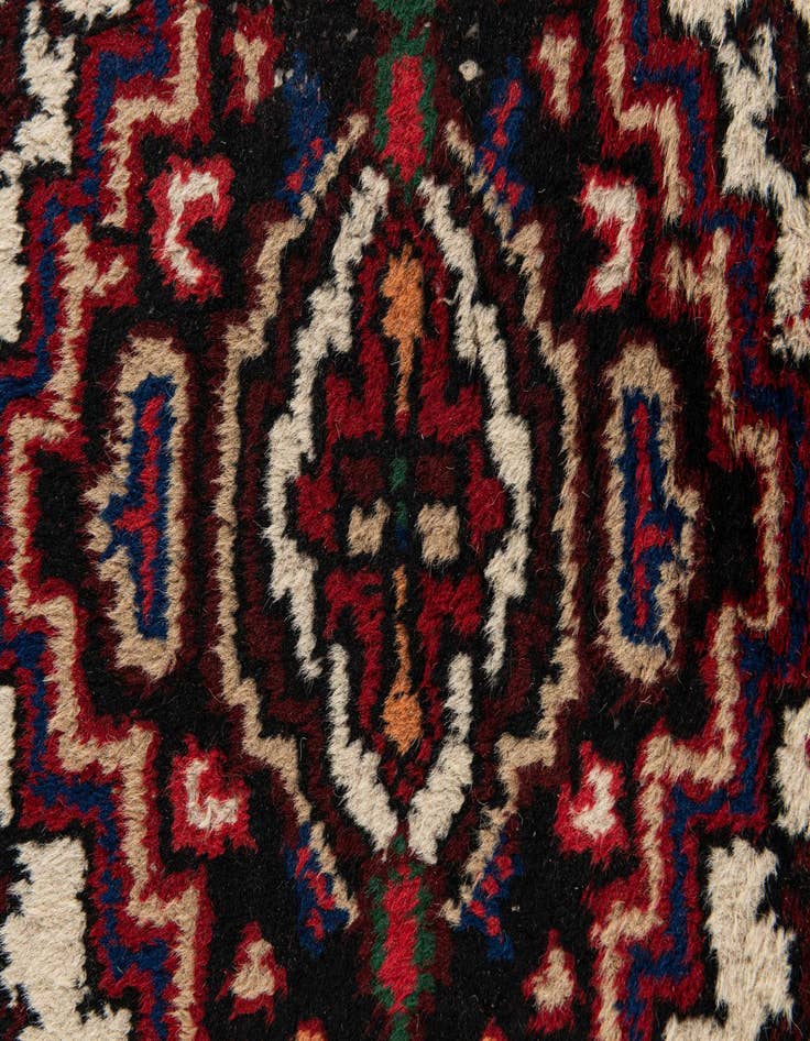 Detail image of  2' 1 x 4' 1  Hand Knotted Hamedan Wool Runner Rug