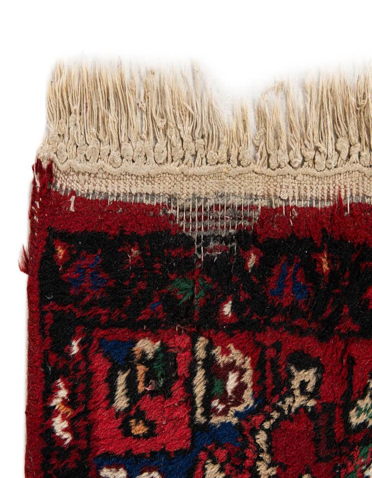 Detail image of  2' 1 x 4' 1  Hand Knotted Hamedan Wool Runner Rug