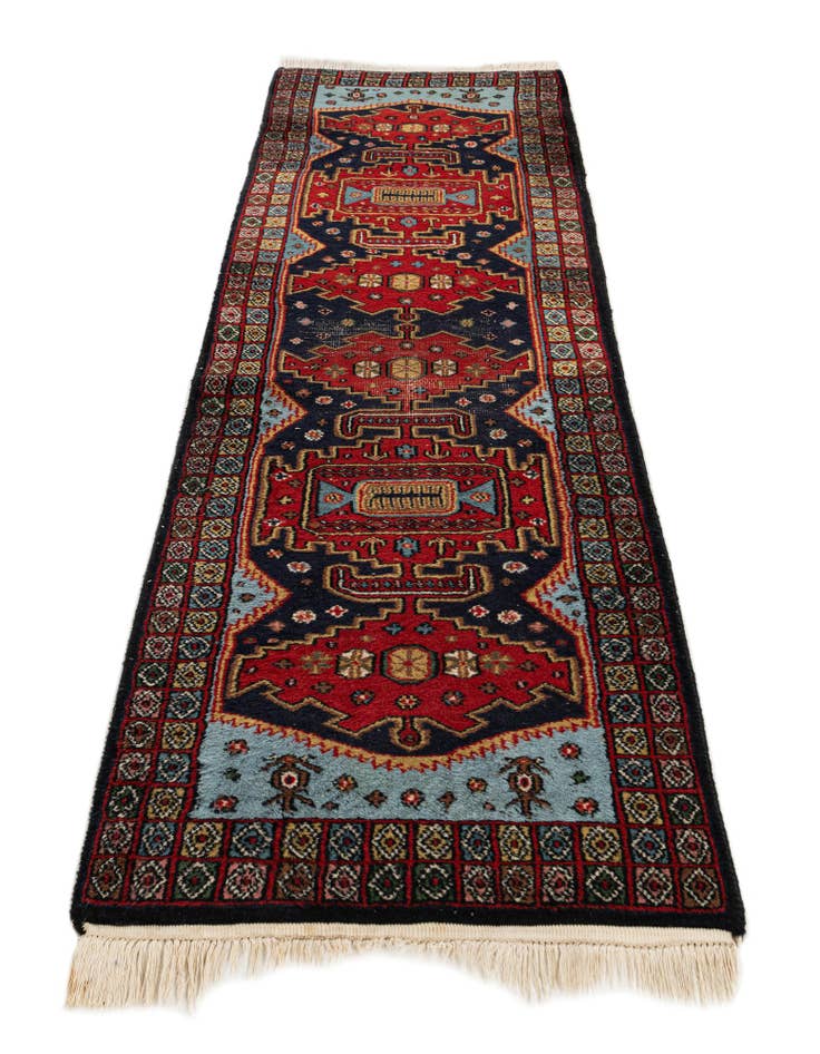 Detail image of  2' 2 x 7' 2  Hand Knotted Hamedan Persian Wool Runner Rug