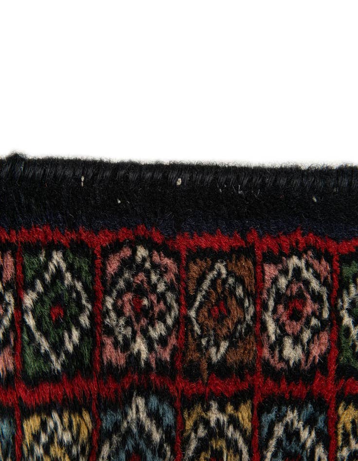 Detail image of  2' 2 x 7' 2  Hand Knotted Hamedan Persian Wool Runner Rug